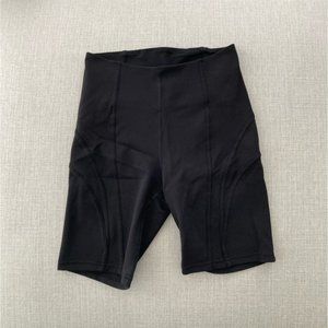 Lululemon high rise ribbed yoga short 8” black size 6